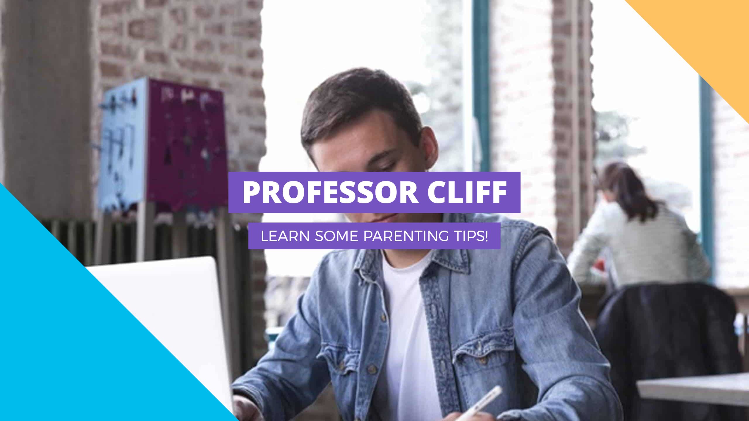 Creative Study Environment with Parenting Tips YouTube Banner Template