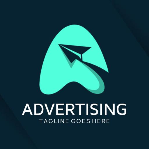 Creative Teal Logo Design for Innovative Advertising Logo Template