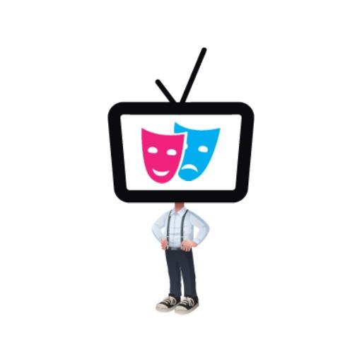 Creative Television Design Featuring Comedy and Drama Masks Logo Template