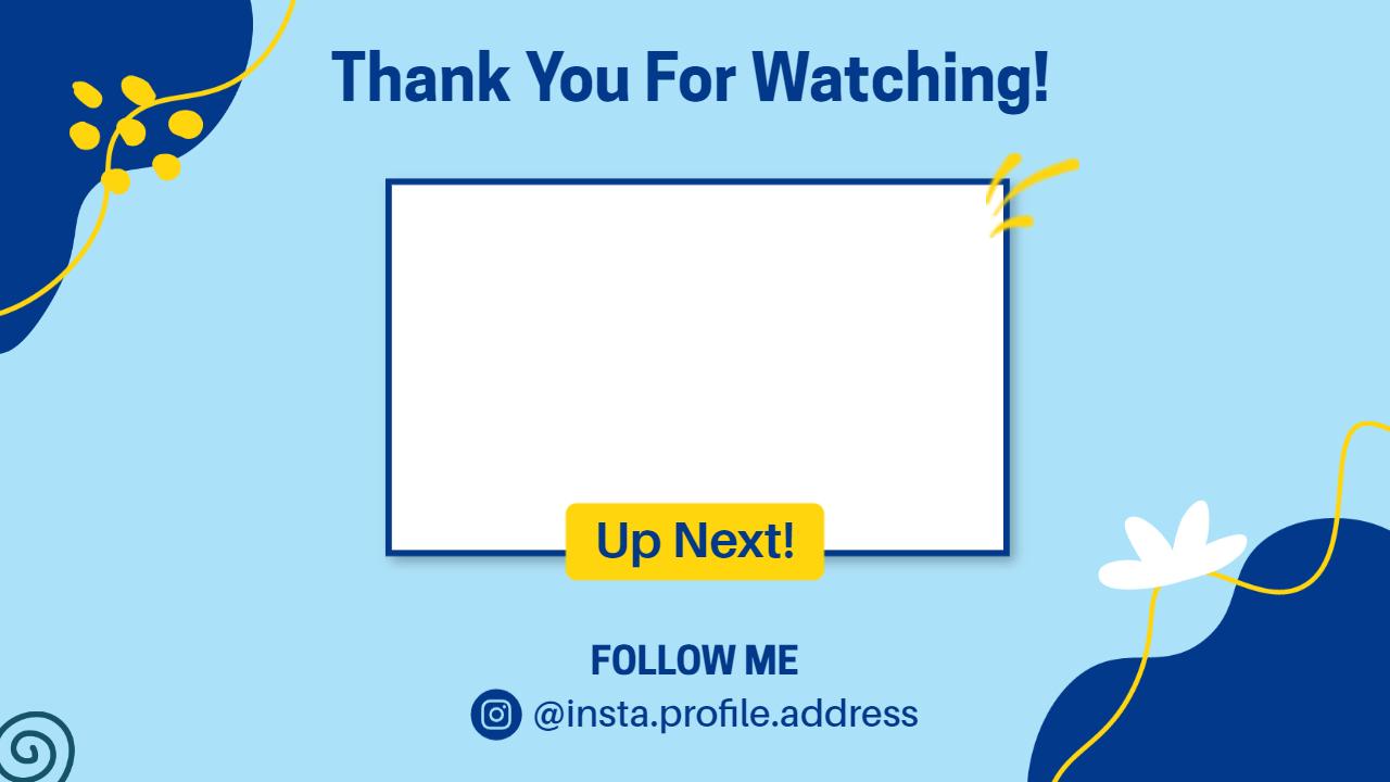 Creative Thank You for Watching Trending YouTube Thumbnail Template