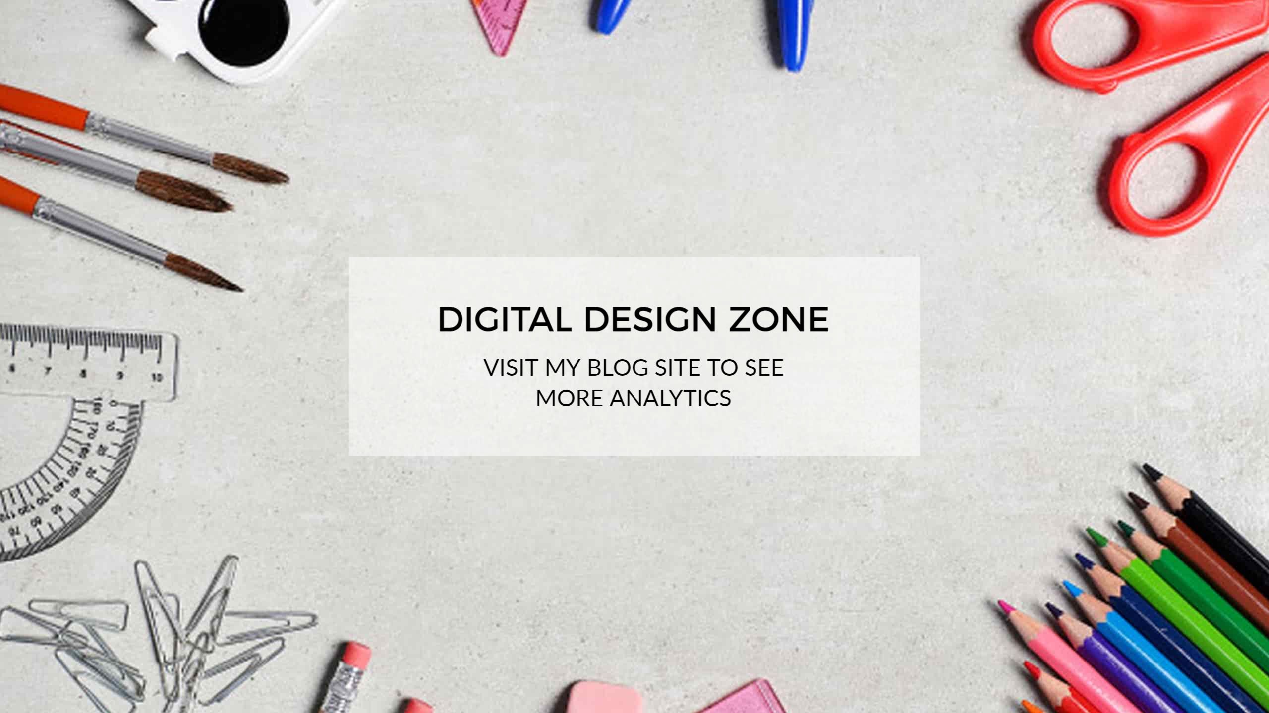 Creative Tools and Colorful Supplies YouTube Banner Template