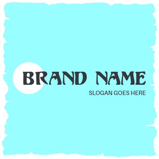 Creative Typography Design with Light Blue Background Logo Template
