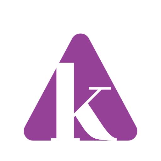 Creative Use of Purple Triangle and Letter Design in Alphabet Logo Template