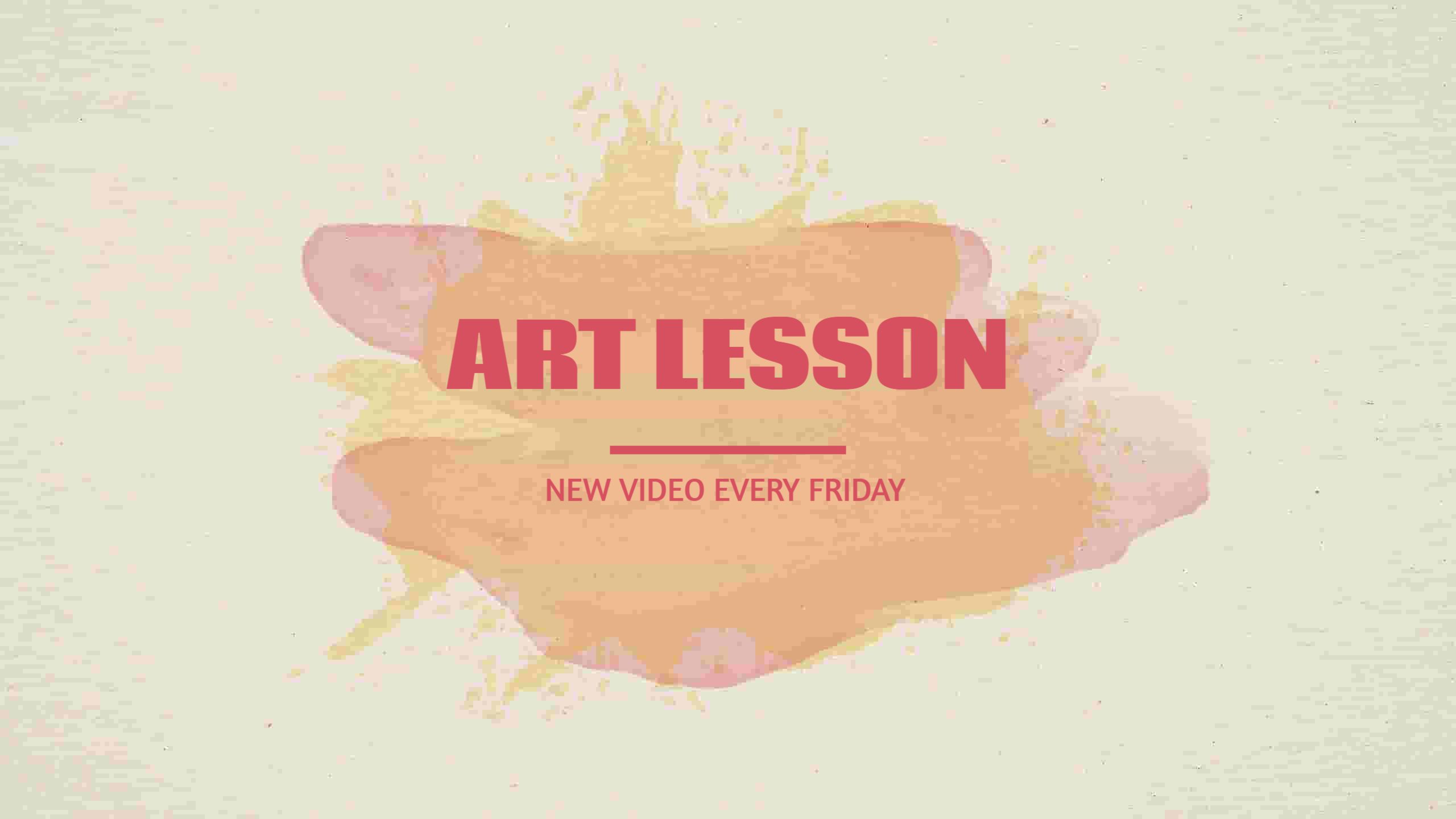 Creative Watercolor Background for Art Lesson YouTube Banner Template