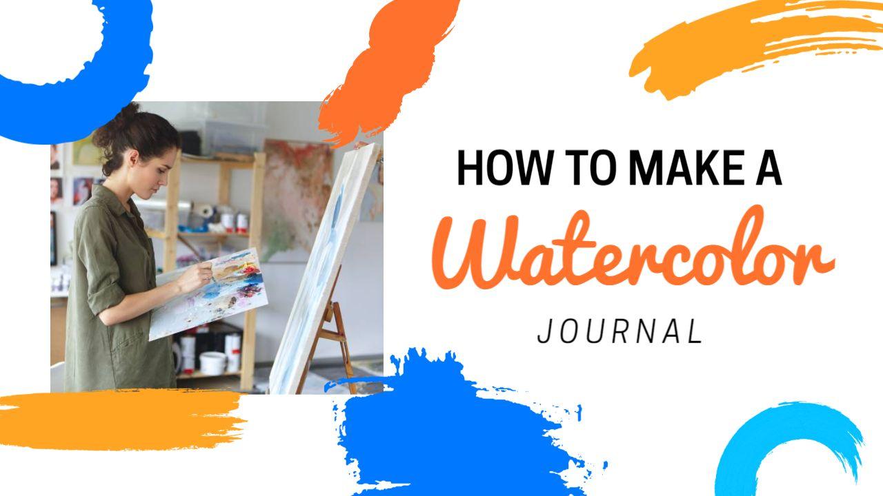 Creative Watercolor Journal Art Tutorial YouTube Thumbnail Template