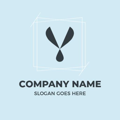 Creative Y Letter Design with Modern Geometric Elements Logo Template