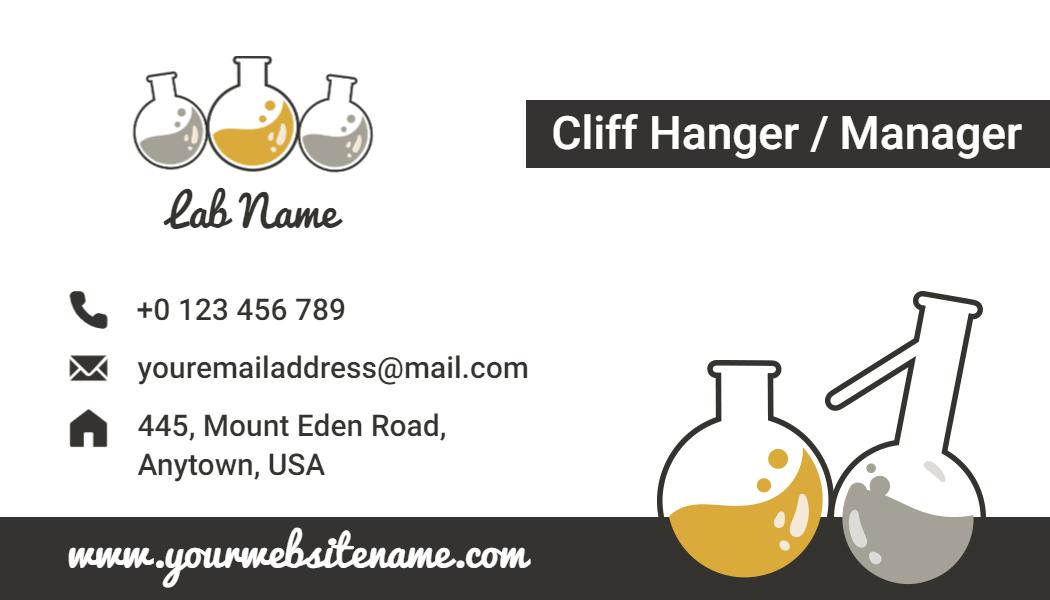 Creative Yellow Laboratory Experiment Medical Business Card Template