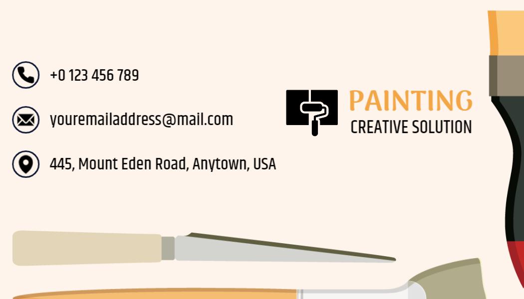 Creative Yellow Painter Business Card Template
