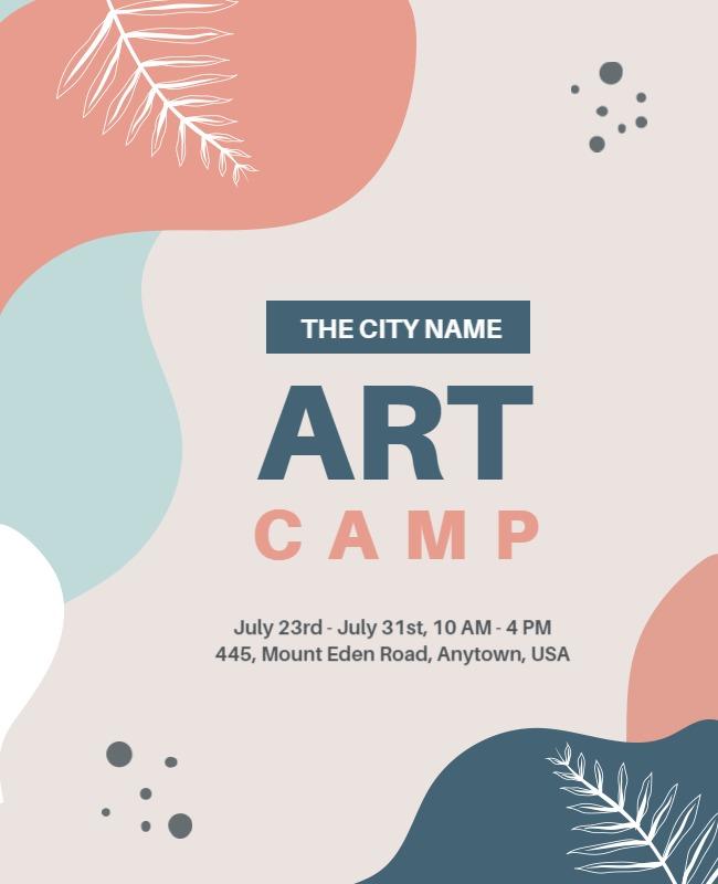 Creative Youth Art Camp Flyer Template