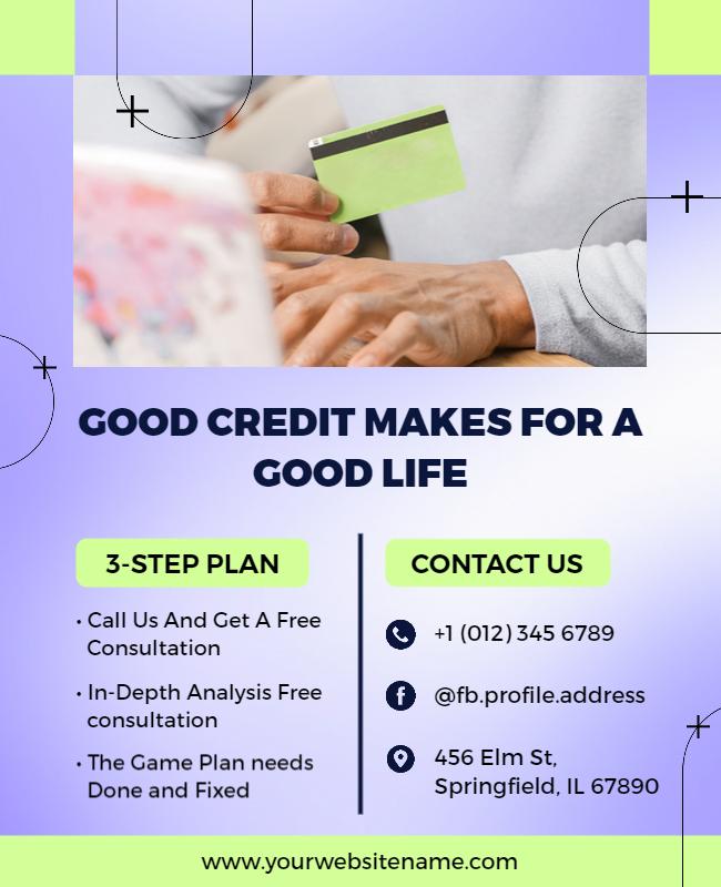 Credit Improvement Consultation Service Flyer Template