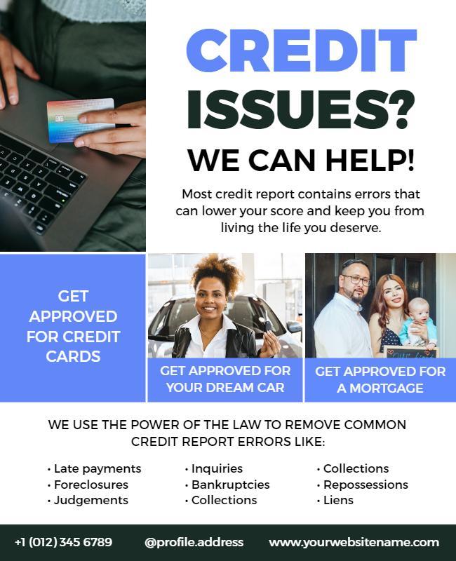 Credit Repair Assistance Services Flyer Template