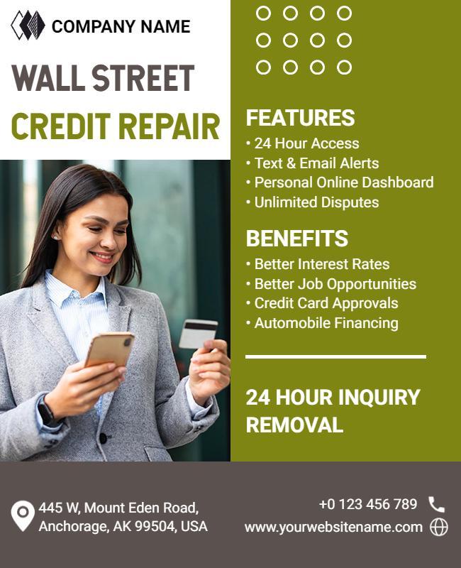 Credit Repair Service Advertising Flyer Template