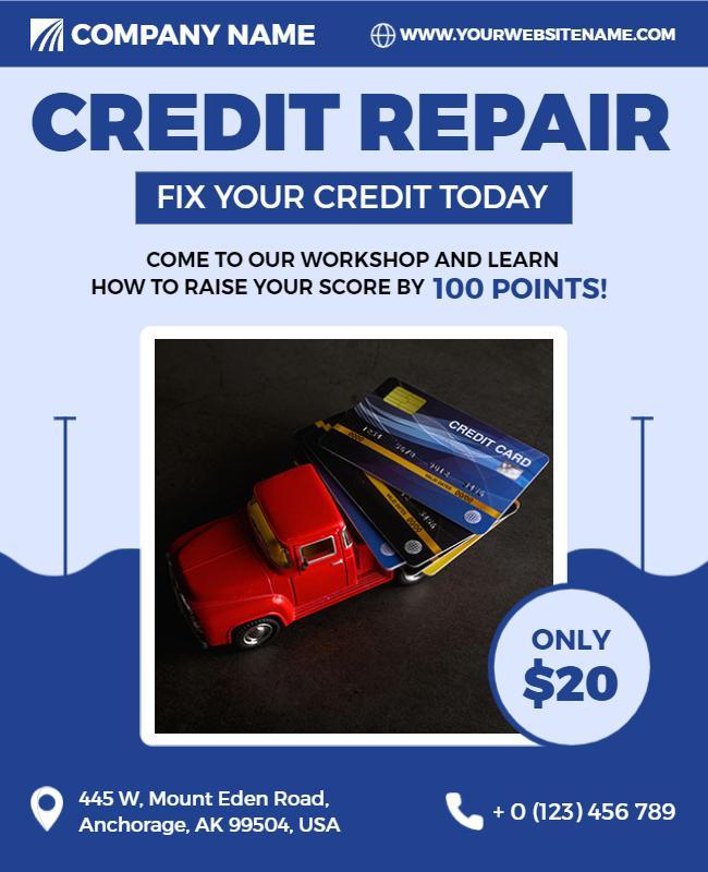 Credit Repair Workshop Promotional Flyer Template