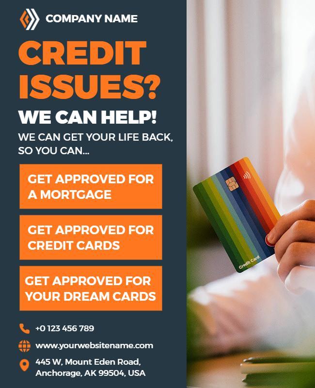 Credit Solutions Approval Offer Flyer Template