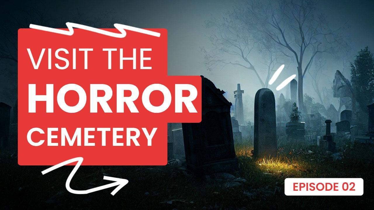 Creepy Graveyard Exploration Trending YouTube Thumbnail Template