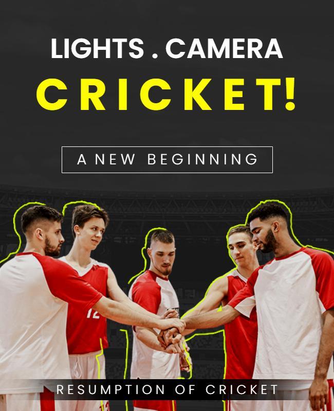 Cricket Team Event Announcement Flyer Template