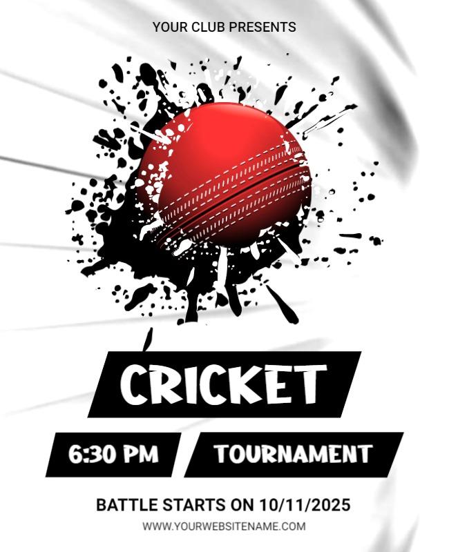 Energetic Cricket Tournament Splash Flyer Template