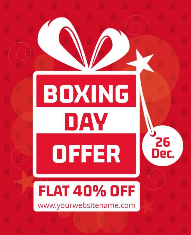 Crimson Boxing Day Flyer Template