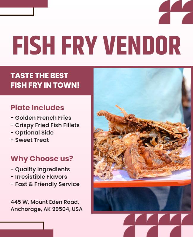 Crispy Fried Fish and Sides Vendor Flyer Template