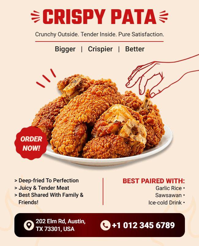 Crispy Pata Food Promotion Flyer Template