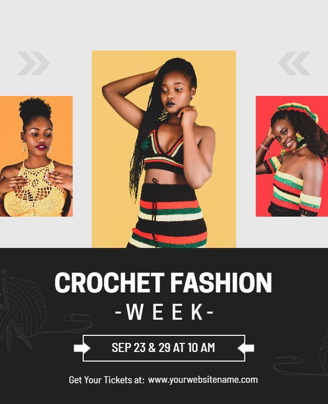 Crochet Fashion Week Event Flyer Template