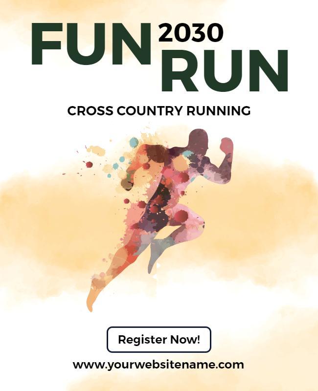 Cross Country Fun Run Event Flyer Template