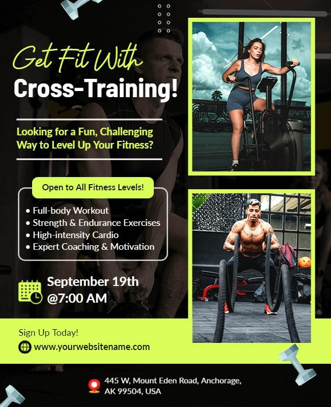 Cross Training Fitness Event Flyer Template