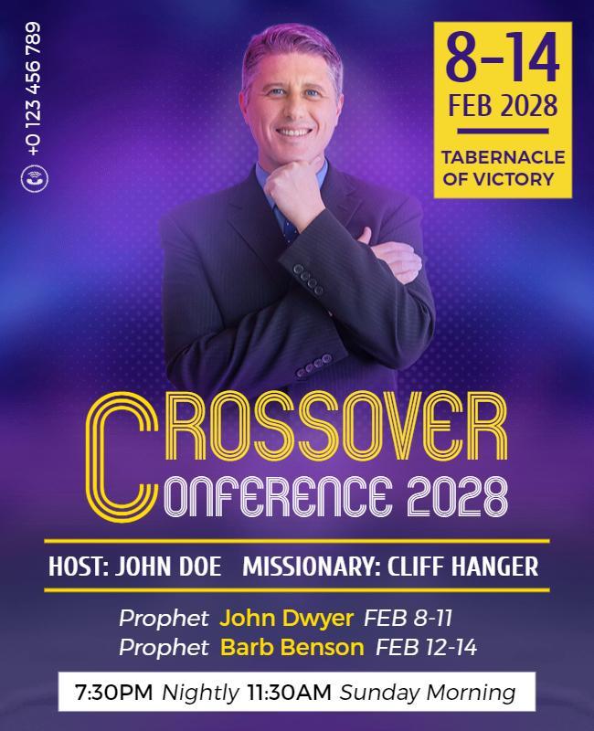 Crossover Conference Church Flyer Template