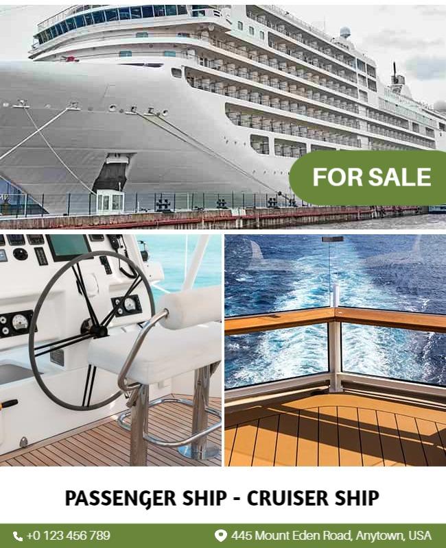 Cruise Ship Sale Promotional Flyer Template