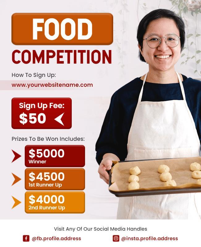 Culinary Baking Competition Event Flyer Template