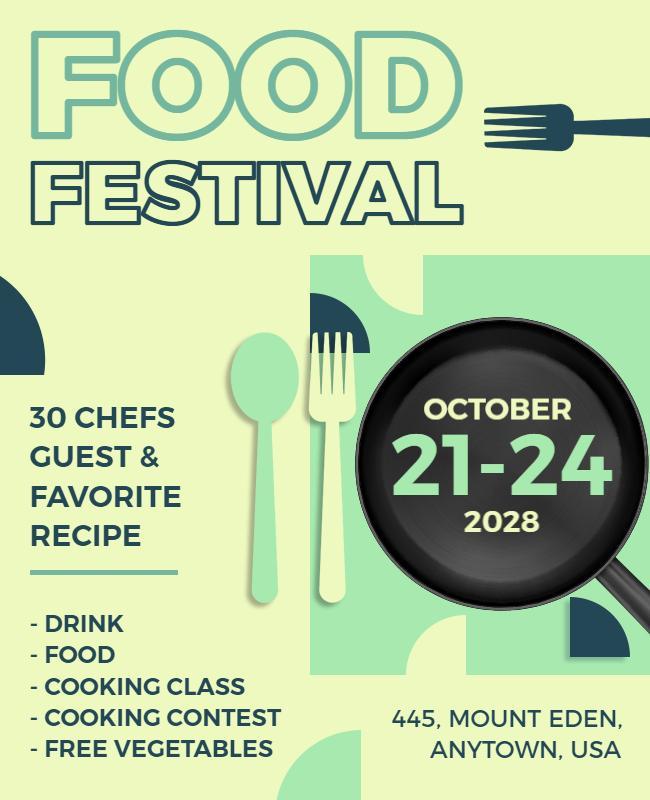 Culinary Food Festival Event Flyer Template