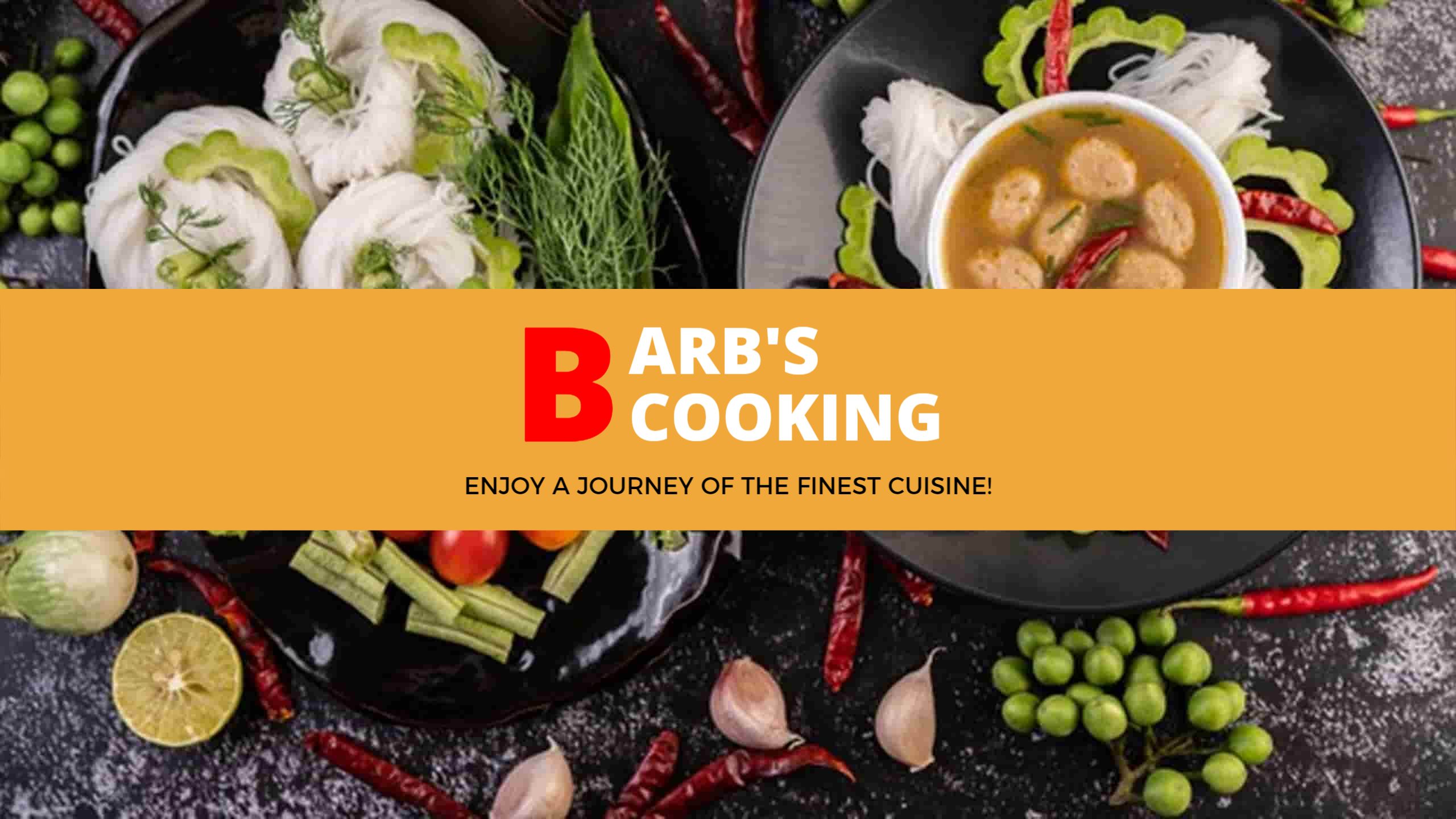 Culinary Journey with Fresh Ingredients and Vibrant Colors YouTube Banner Template