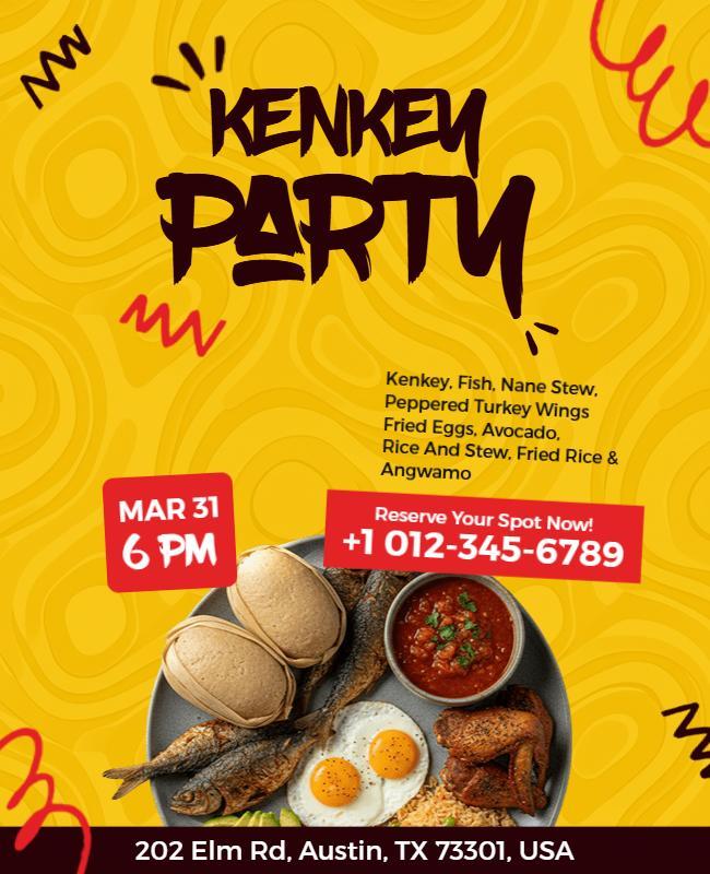 Culinary Party with Kenkey Flyer Template