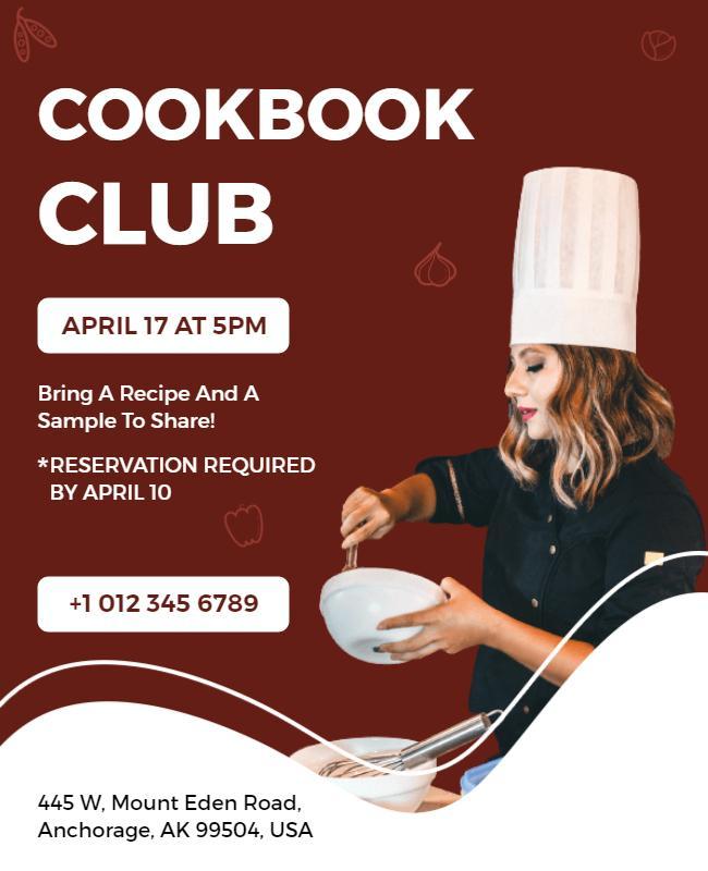 Culinary Recipe Sharing Event Flyer Template