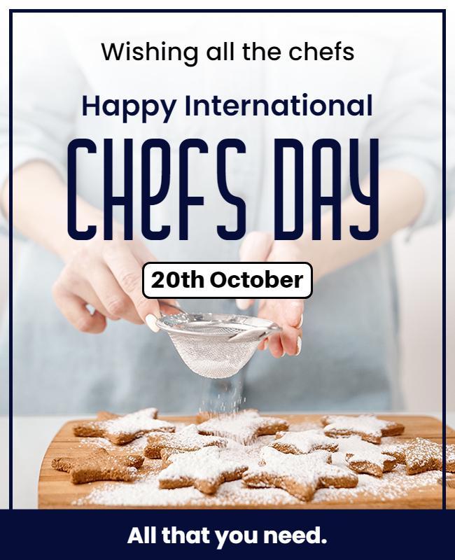 Culinary Theme International Chefs Day Celebration Poster Template