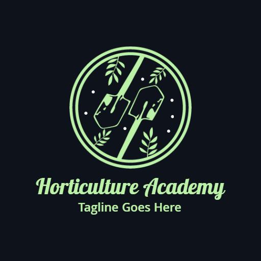 Cultivating Green Spaces with Horticulture Academy Logo Template