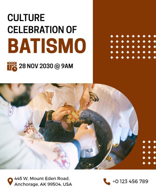 Cultural Baptism Celebration Event Flyer Template