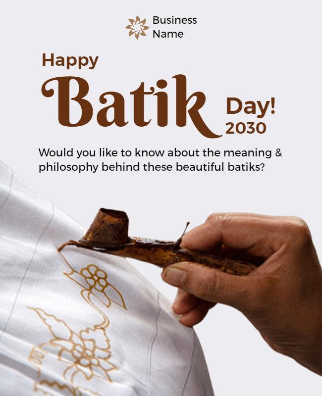 Cultural Batik Celebration Day Flyer Template