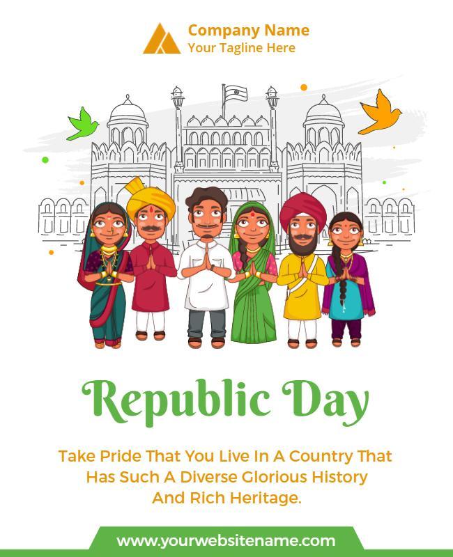 Cultural Celebration Republic Day Heritage Poster Template