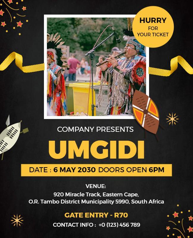 Cultural Event Celebration Umgidi Flyer Template