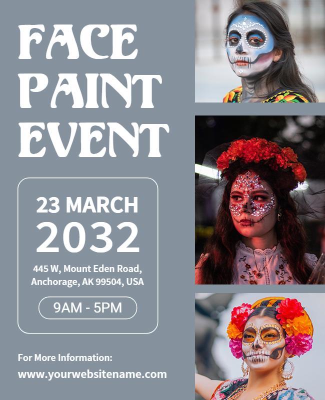 Cultural Face Paint Event Flyer Template