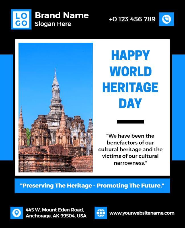 Cultural Heritage Celebration for World Heritage Day Poster Template