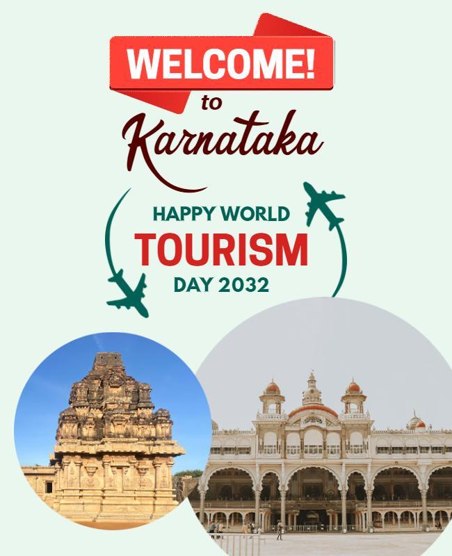 Cultural Heritage Welcome Karnataka World Tourism Day Poster Template