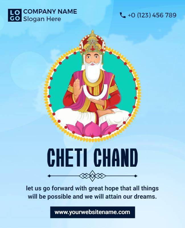 Cultural Inspiring Cheti Chand Celebration Poster Template