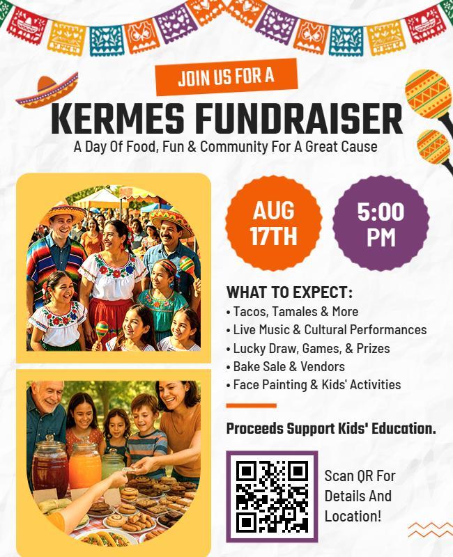 Cultural Kermes Fundraiser Event Flyer Template