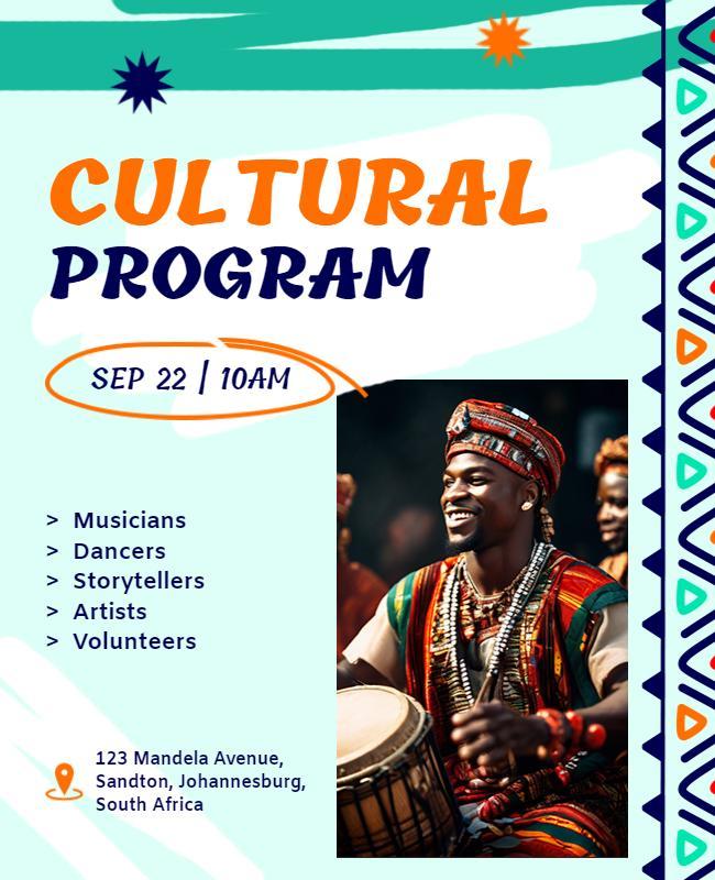 Cultural Program Celebration Event Flyer Template