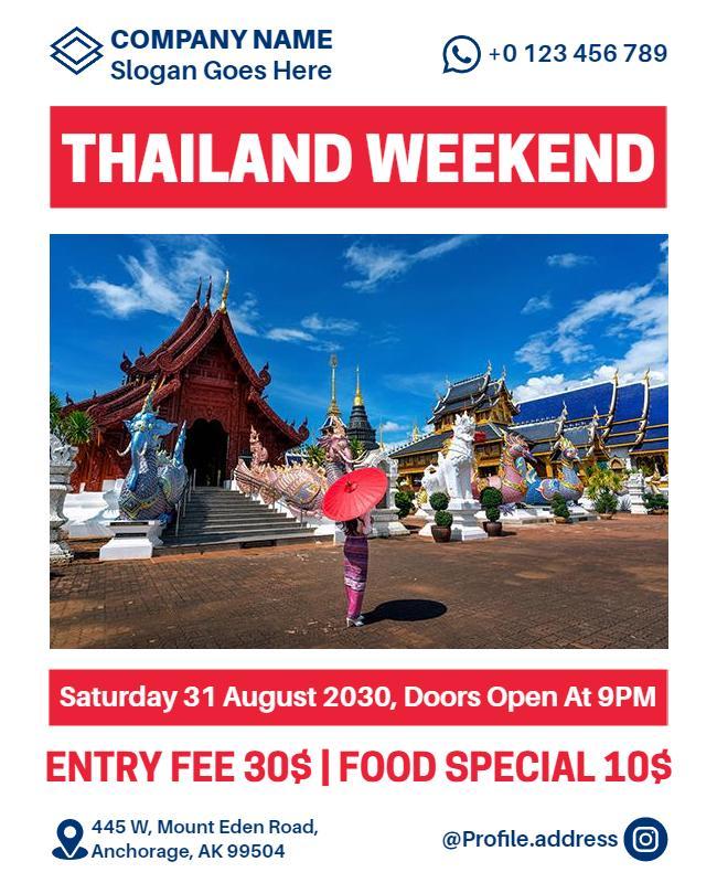 Cultural Thailand Weekend Event Flyer Template