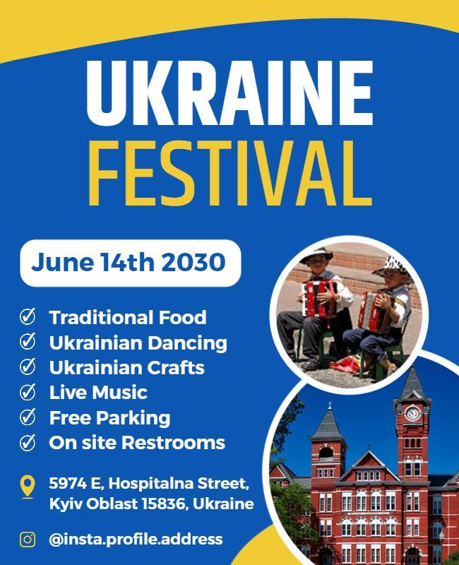 Cultural Ukraine Festival Event Flyer Template