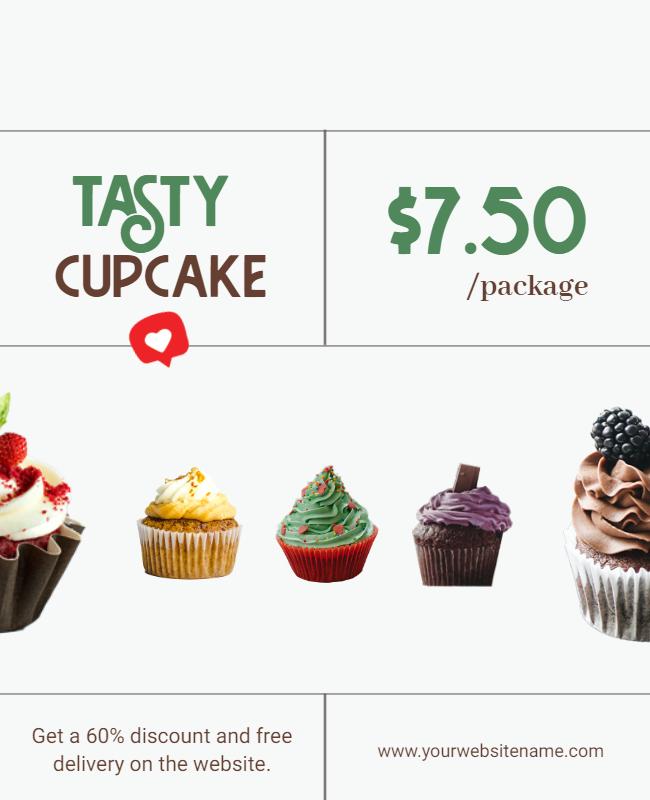 Cupcake Sale Promotional Flyer Template