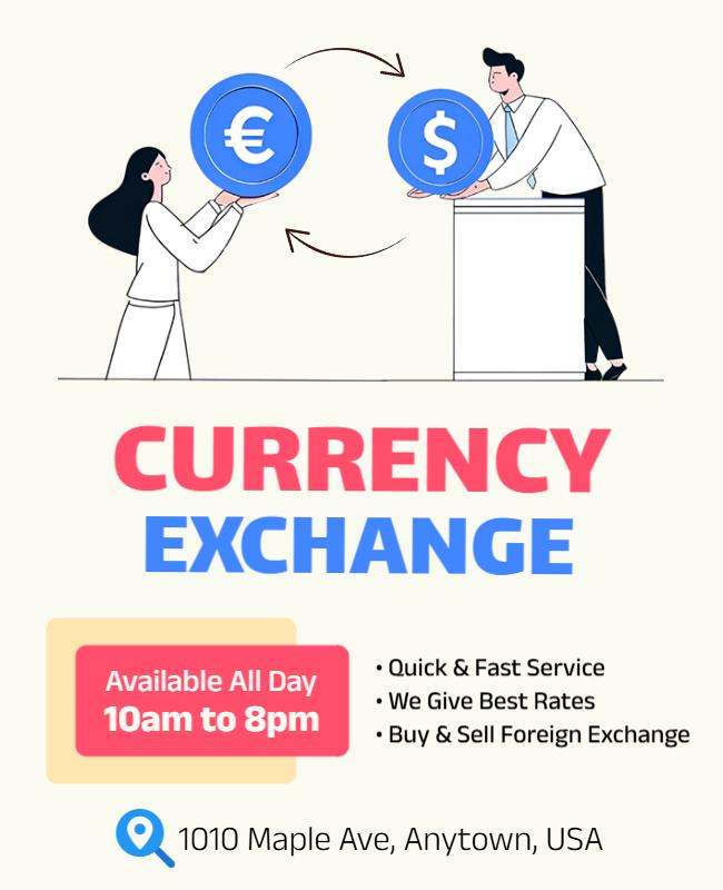 Currency Exchange Service Flyer Template